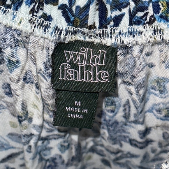 Floral Mini Dress Blue/Green Size Medium NWOT - Picture 2 of 3